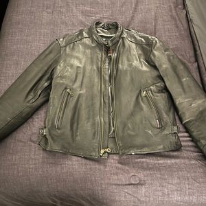 Men’s Black Leather Jacket w/ Liner